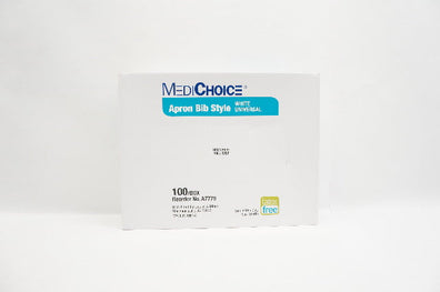 MediChoice A7779 Apron Bib Style White Universal - Box of 100